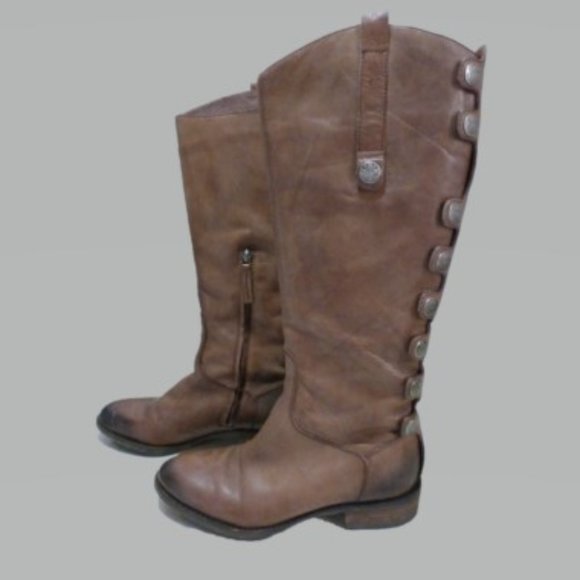 Sam Edelman 5M Brown Tall Boot with Ornate Button Detail - Picture 1 of 6